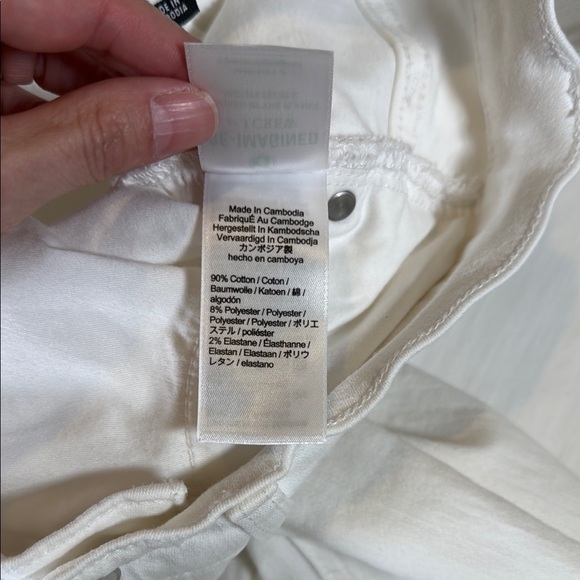 J. Crew White Flare & Wide Leg Jeans with Frayed Hems - Picture 6 of 7